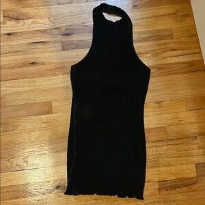 Elegant Black Halter Dress